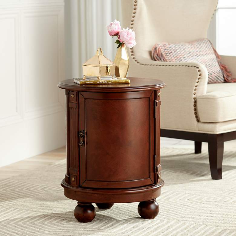 Image 1 Kendall 19 inch Wide Espresso Small Round Accent Table