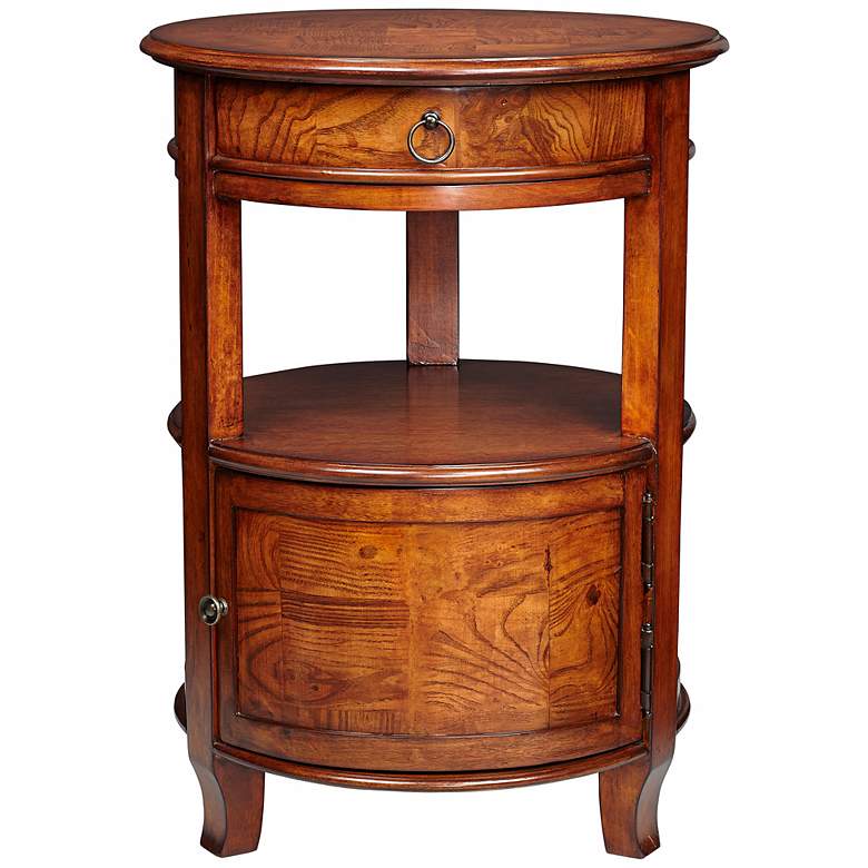 Image 2 Kendall 20 inch Wide Cherry Finish Small Round Accent Table