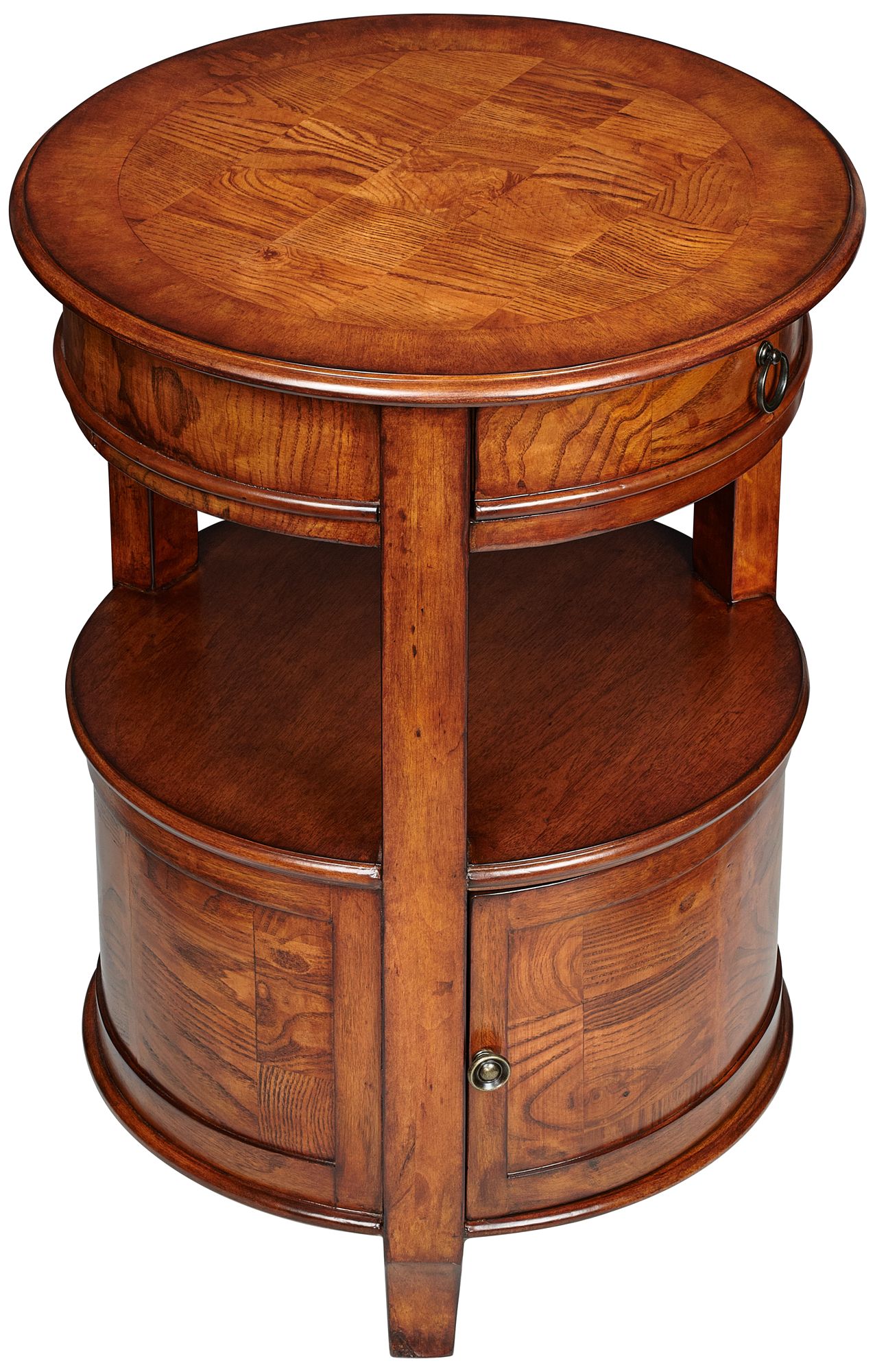 Kendall 20 Wide Cherry Finish Small Round Accent Table W2879   Kendall 20 Inch Wide Cherry Finish Small Round Accent Table  W2879views5 