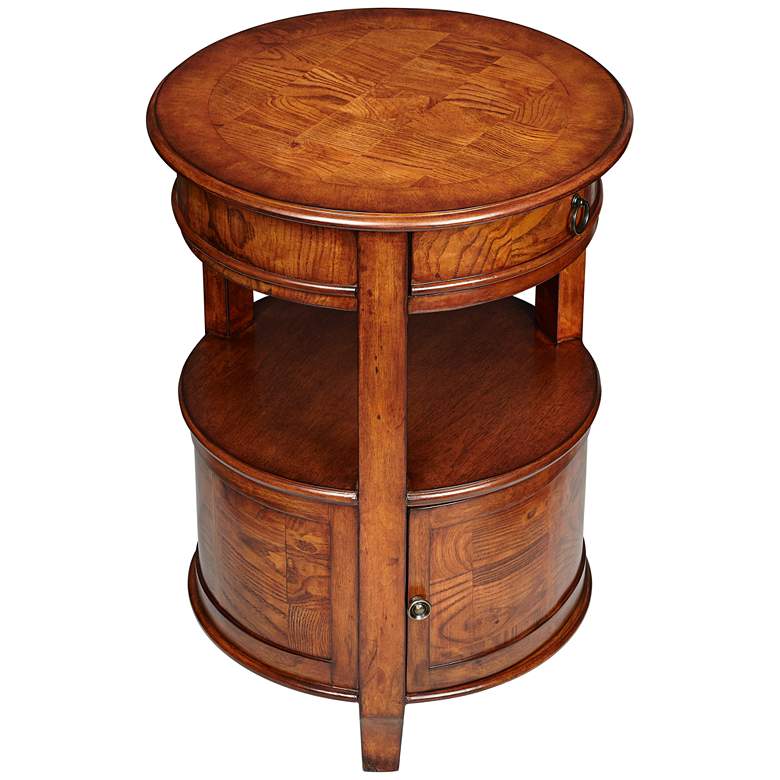 Kendall 20&quot; Wide Cherry Finish Small Round Accent Table more views