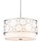 Kendall 24" Wide Brushed Nickel Drum Pendant Light