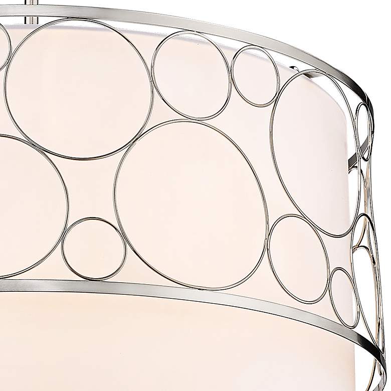 Image 5 Kendall 24" Wide Brushed Nickel Drum Pendant Light more views