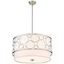 6_Kendall 24" Wide Brushed Nickel Drum Pendant Light more views
