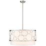 7_Kendall 24" Wide Brushed Nickel Drum Pendant Light more views