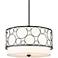 Kendall 24" Wide Matte Black Drum Pendant Light