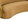 Kendall 89 3/4" Wide Cognac Velvet Curved Sofa