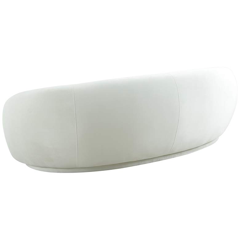 Image 4 Kendall 89 3/4" Wide Cream Velvet Curved Sofa more views