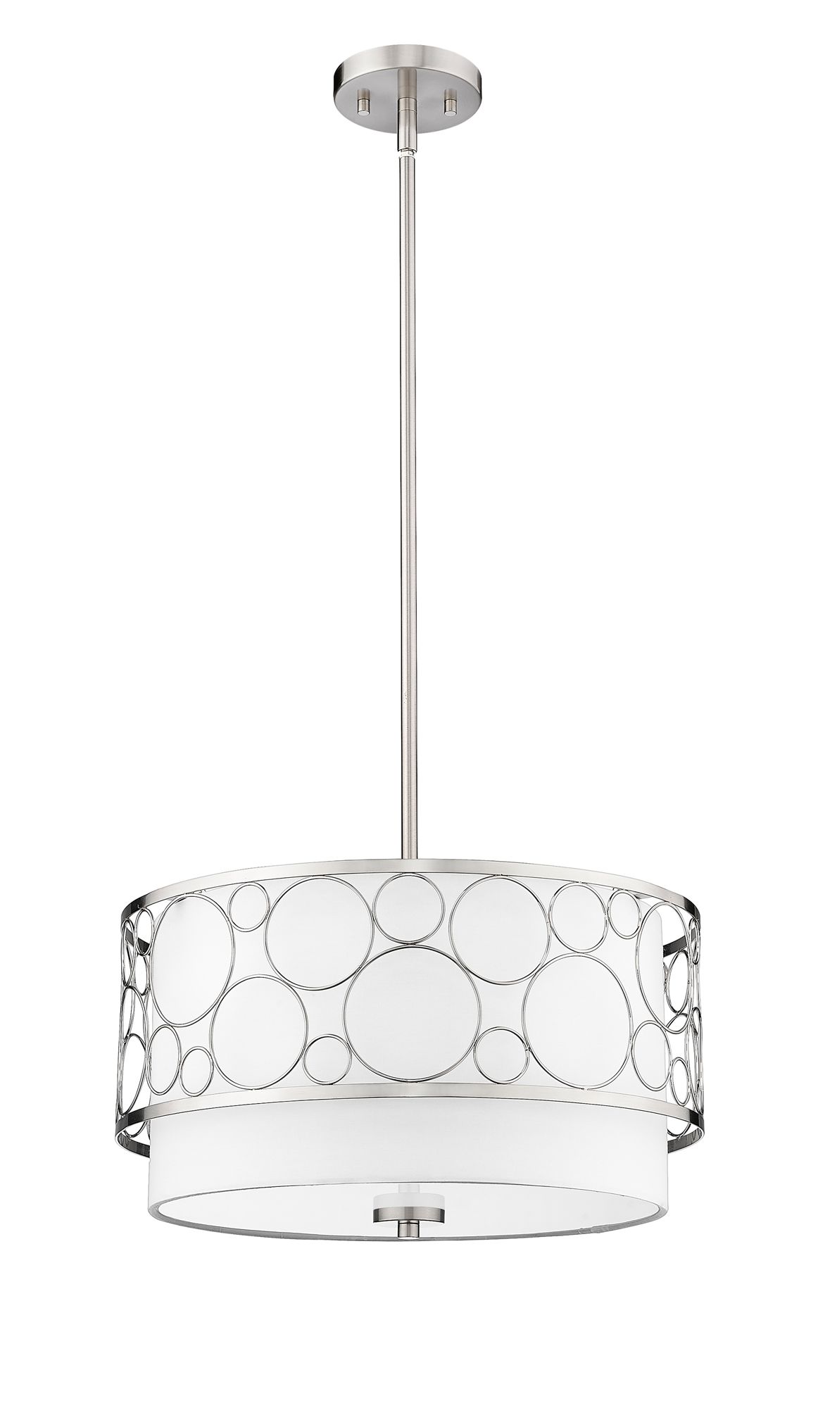 Image 7 Kendall by Z-Lite Brushed Nickel 17 inch 3 Light Pendant more views