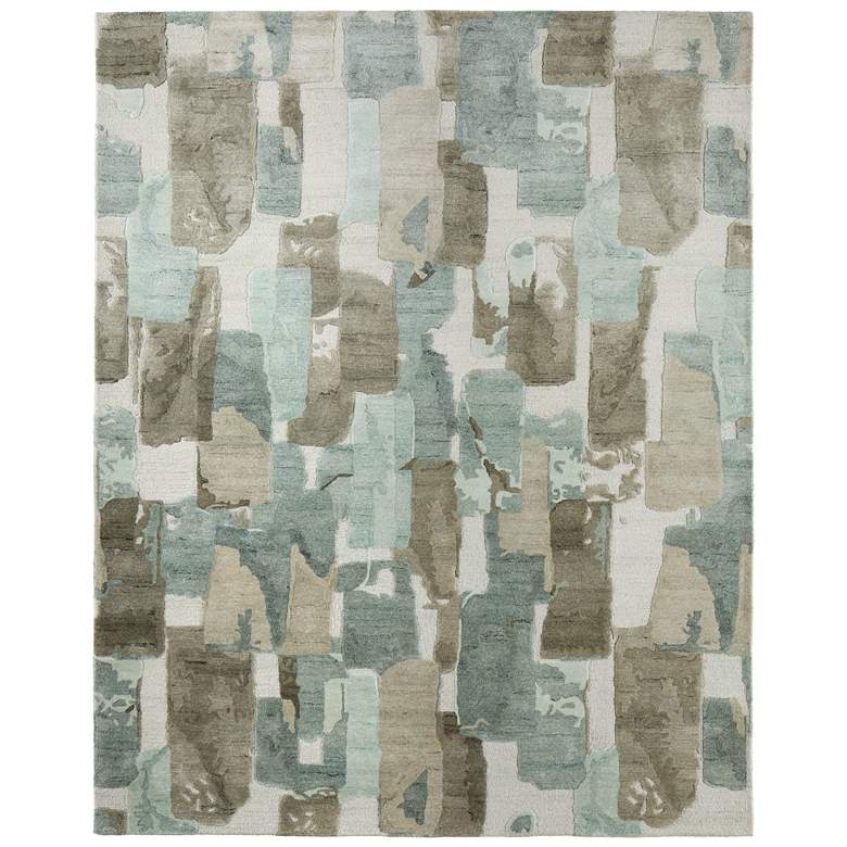 Image 1 Kendall Modern Abstract Hand Tufted Green Area Rug 8A59F