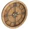 Kendarra Brown Wood 40" Round Wall Clock