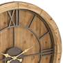 Kendarra Brown Wood 40" Round Wall Clock