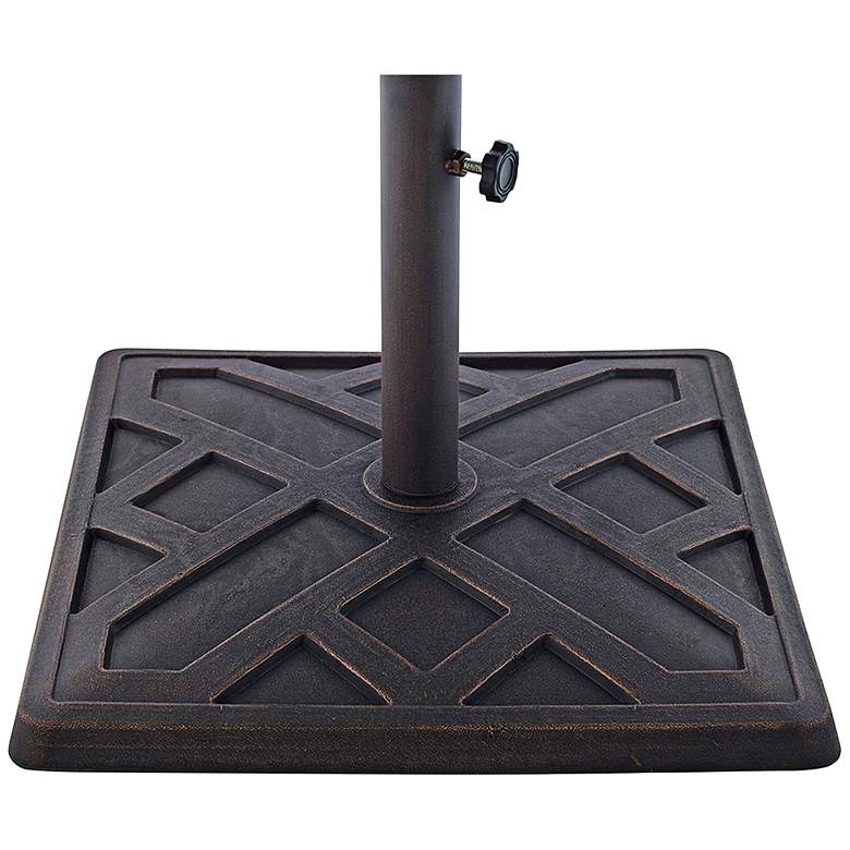Image 1 Kendra 20 Lb. Antique Bronze Square Umbrella Base