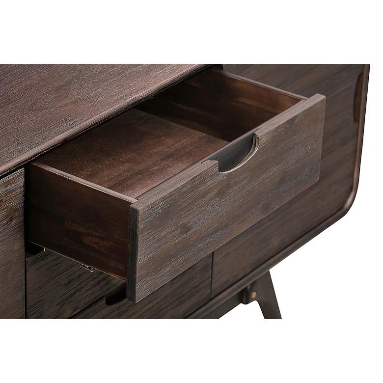 Image 5 Kendra Sideboard Buffet with 3 Drawers in Brown Acacia Wood more views