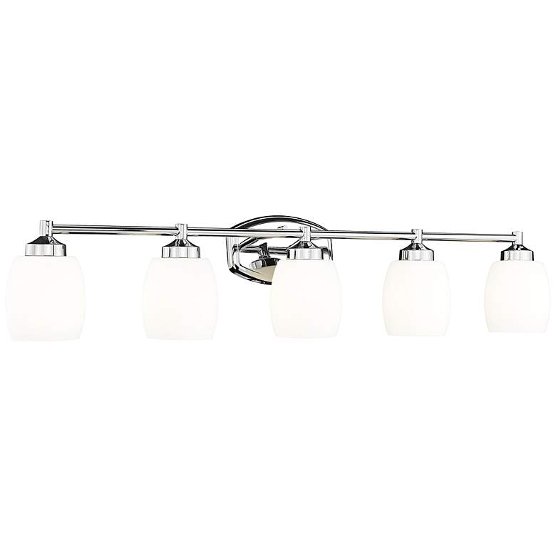 Image 3 Kendrick 39 1/4" Wide Chrome 5-Light Vanity Bath Light