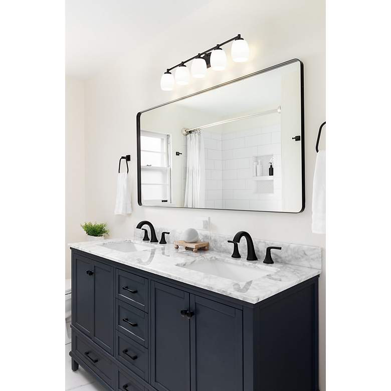 Image 4 Kendrick 39 1/4" Wide Matte Black 5-Light Vanity Bath Light more views