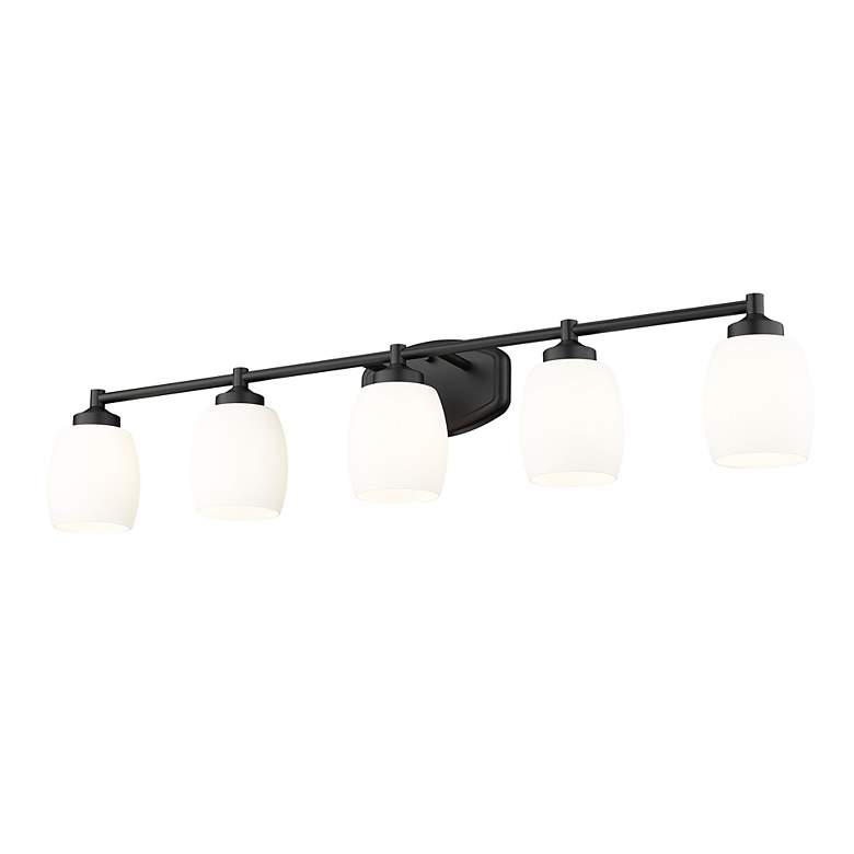 Image 5 Kendrick 39 1/4" Wide Matte Black 5-Light Vanity Bath Light more views