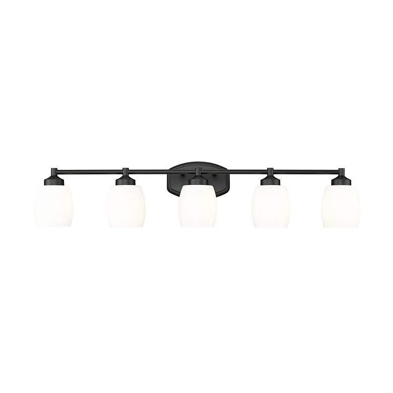 Image 6 Kendrick 39 1/4" Wide Matte Black 5-Light Vanity Bath Light more views