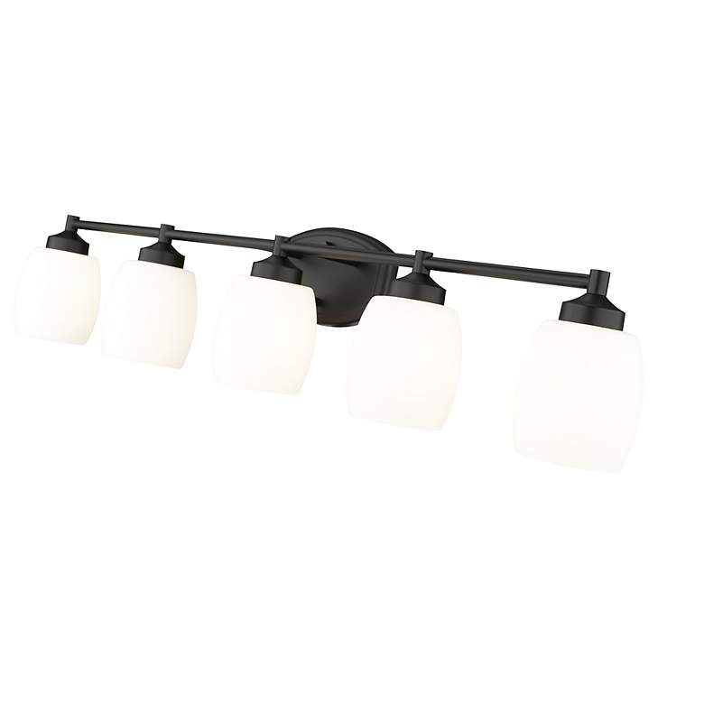 Image 7 Kendrick 39 1/4" Wide Matte Black 5-Light Vanity Bath Light more views