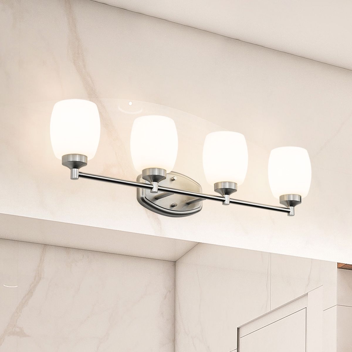 Kendrick by Z-Lite Brushed Nickel 31.25 inch 4 Light Vanity