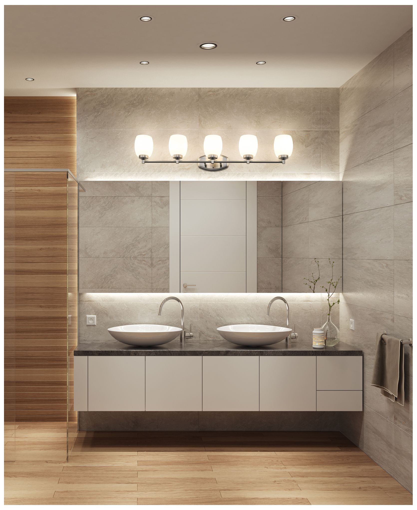 Image 2 Kendrick by Z-Lite Brushed Nickel 39.25 inch 5 Light Vanity more views