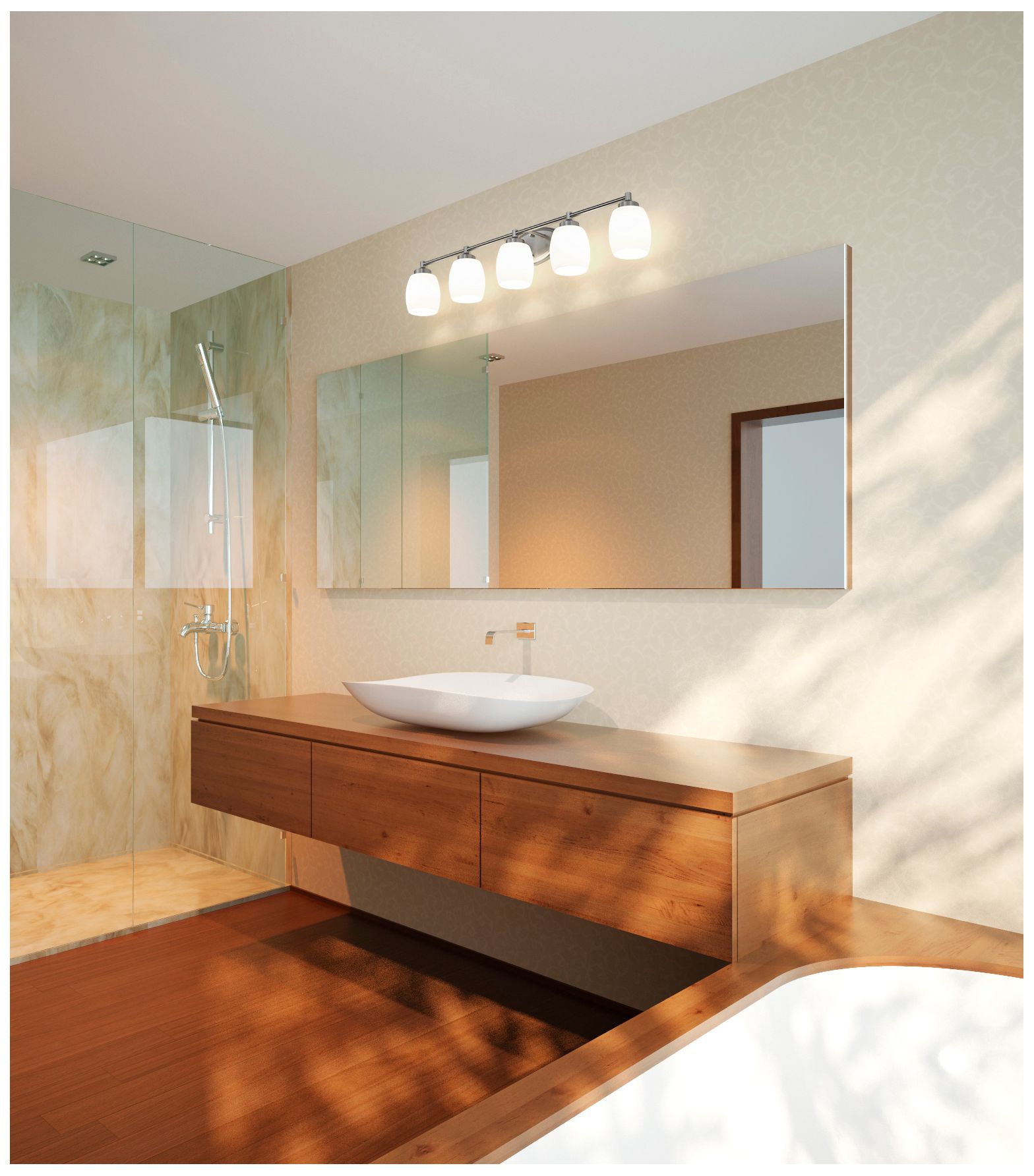 Image 3 Kendrick by Z-Lite Brushed Nickel 39.25 inch 5 Light Vanity more views