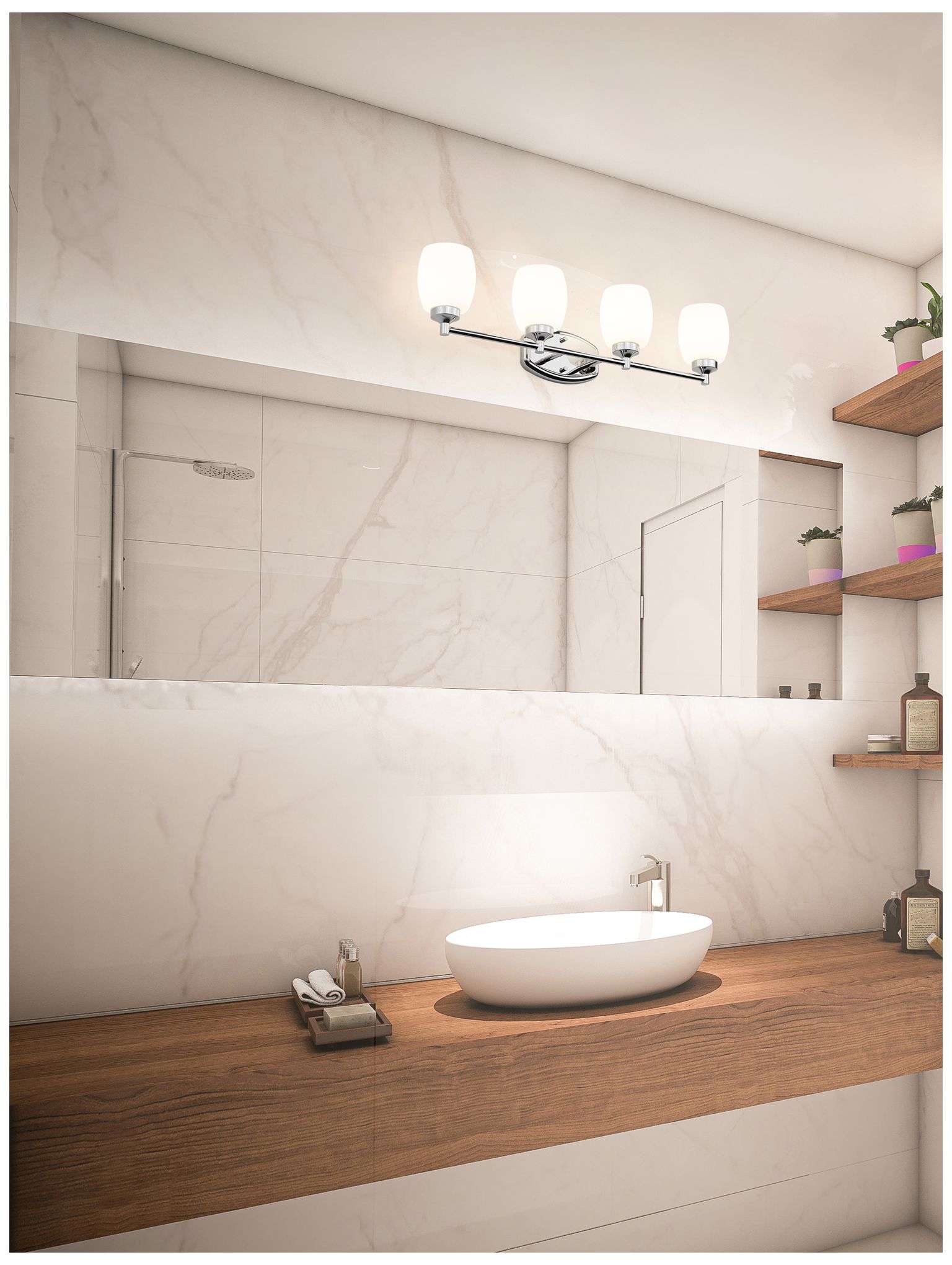 Image 3 Kendrick by Z-Lite Chrome 31.25 inch 4 Light Vanity more views