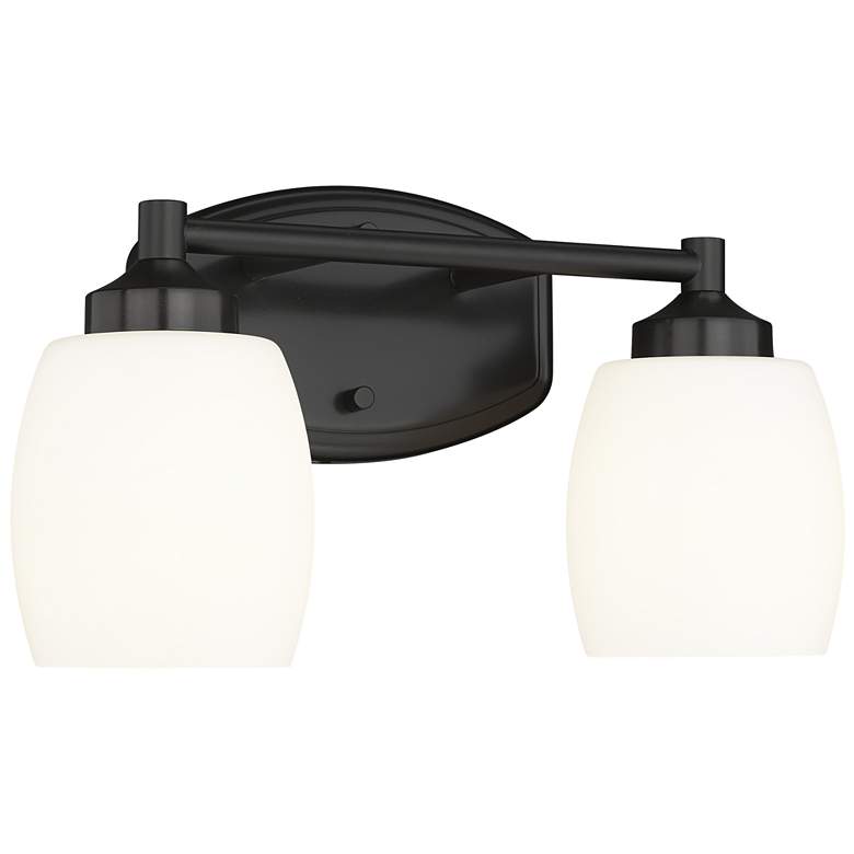 Image 1 Kendrick by Z-Lite Matte Black 14.5 inch 2 Light Vanity