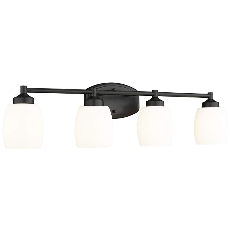 Image 1 Kendrick by Z-Lite Matte Black 31.25 inch 4 Light Vanity