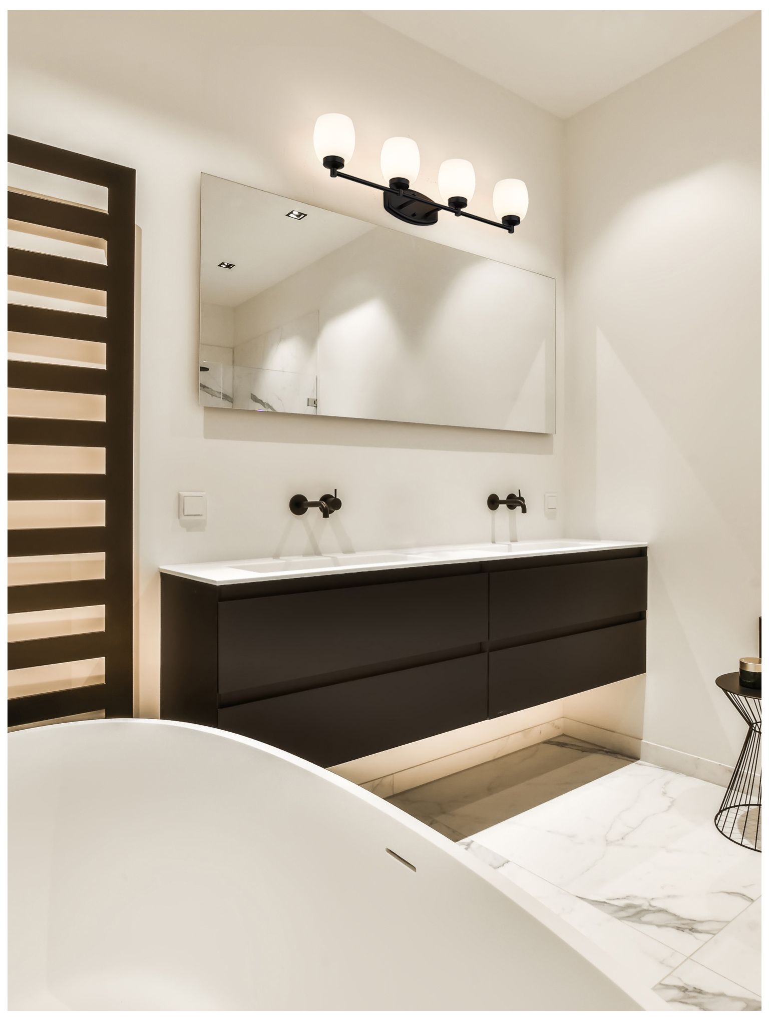 Image 3 Kendrick by Z-Lite Matte Black 31.25 inch 4 Light Vanity more views