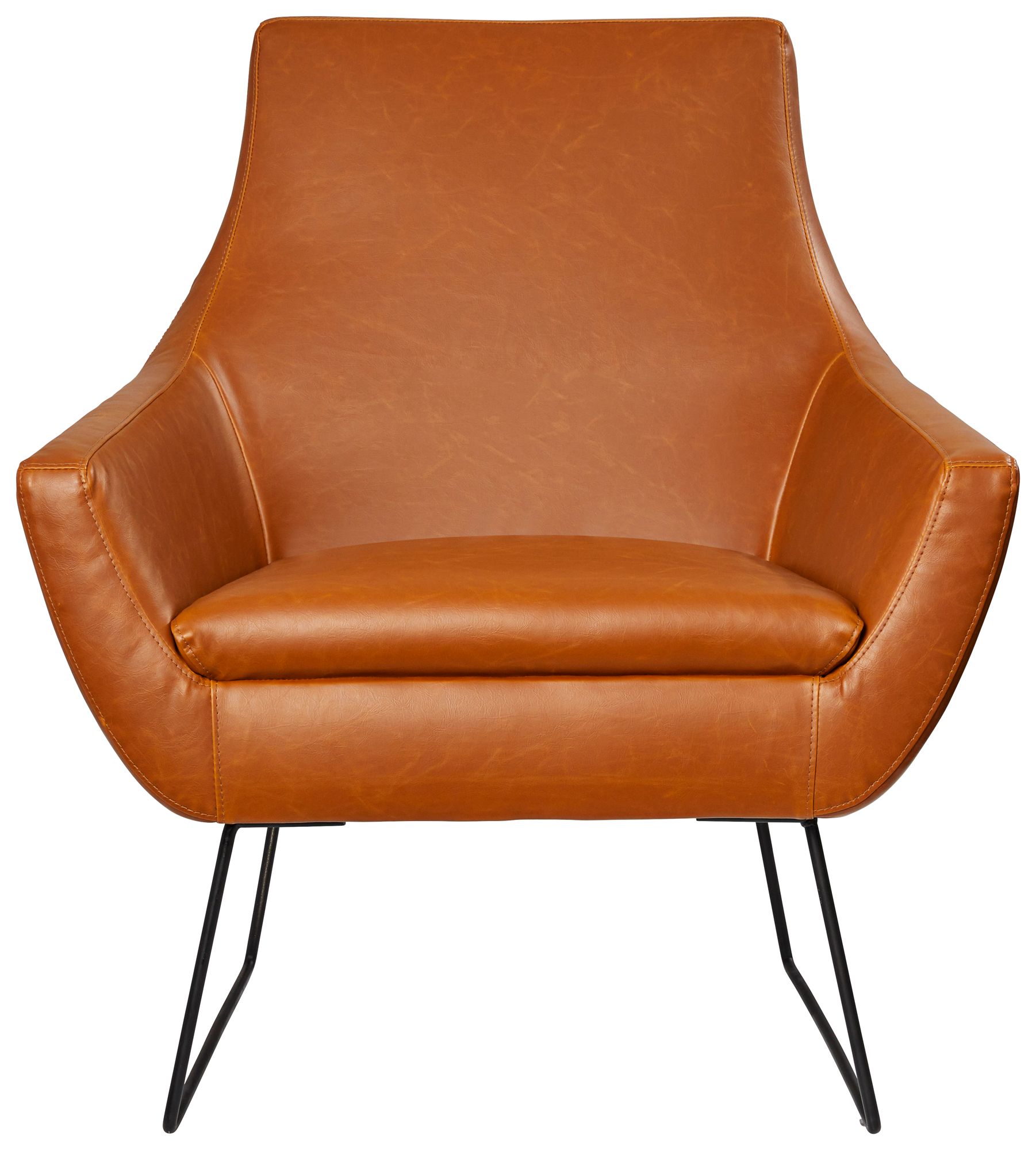 faux camel leather chair