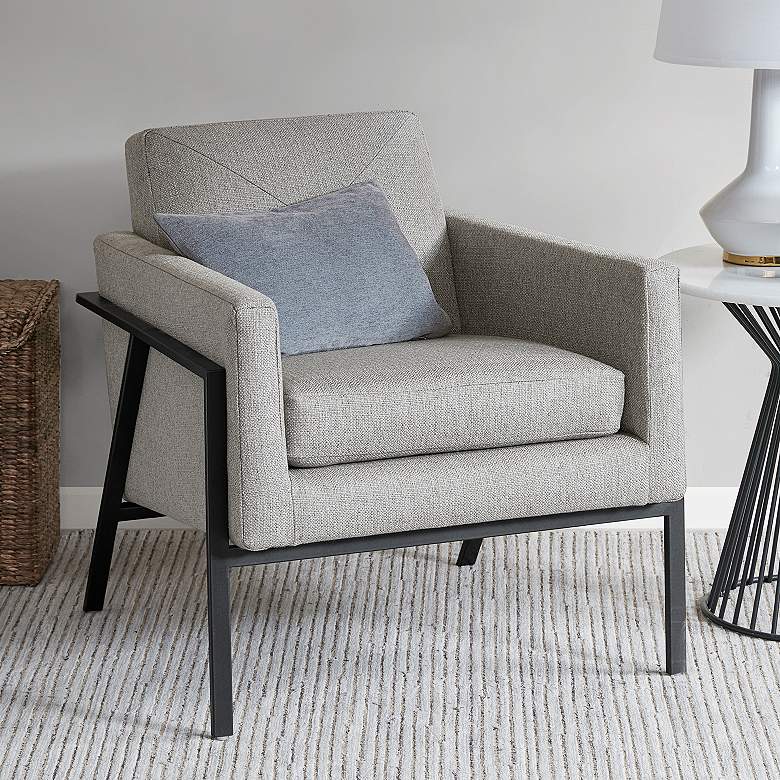 Image 1 Kendrick Soft Gray Fabric Accent Chair