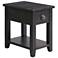 Kendyl 16" Wide Espresso Chairside End Table with Power