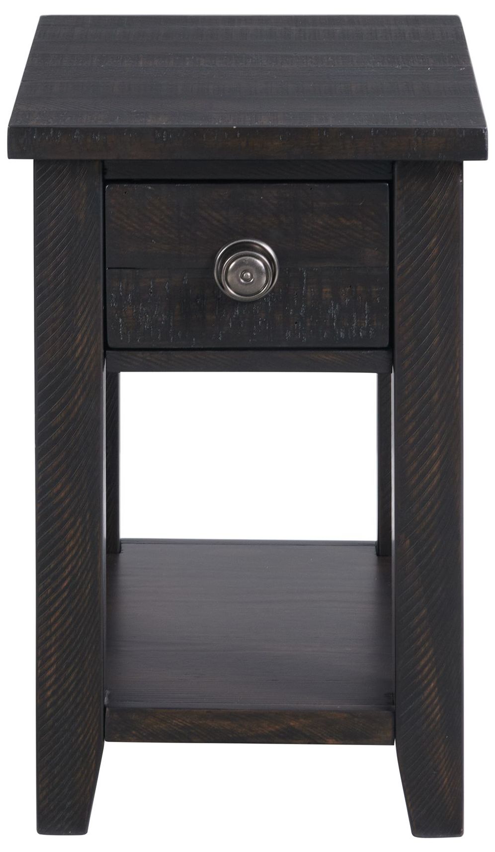 Kendyl 16" Wide Espresso Chairside End Table with Power
