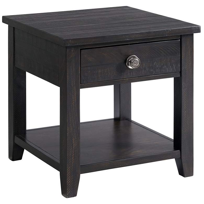 Image 1 Kendyl 24" Wide Espresso 1-Drawer Square End Table