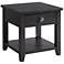 Kendyl 24" Wide Espresso 1-Drawer Square End Table