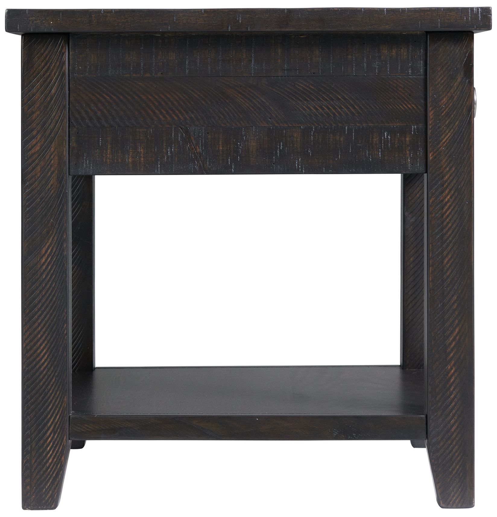 Image 4 Kendyl 24" Wide Espresso 1-Drawer Square End Table more views