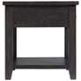 4_Kendyl 24" Wide Espresso 1-Drawer Square End Table more views