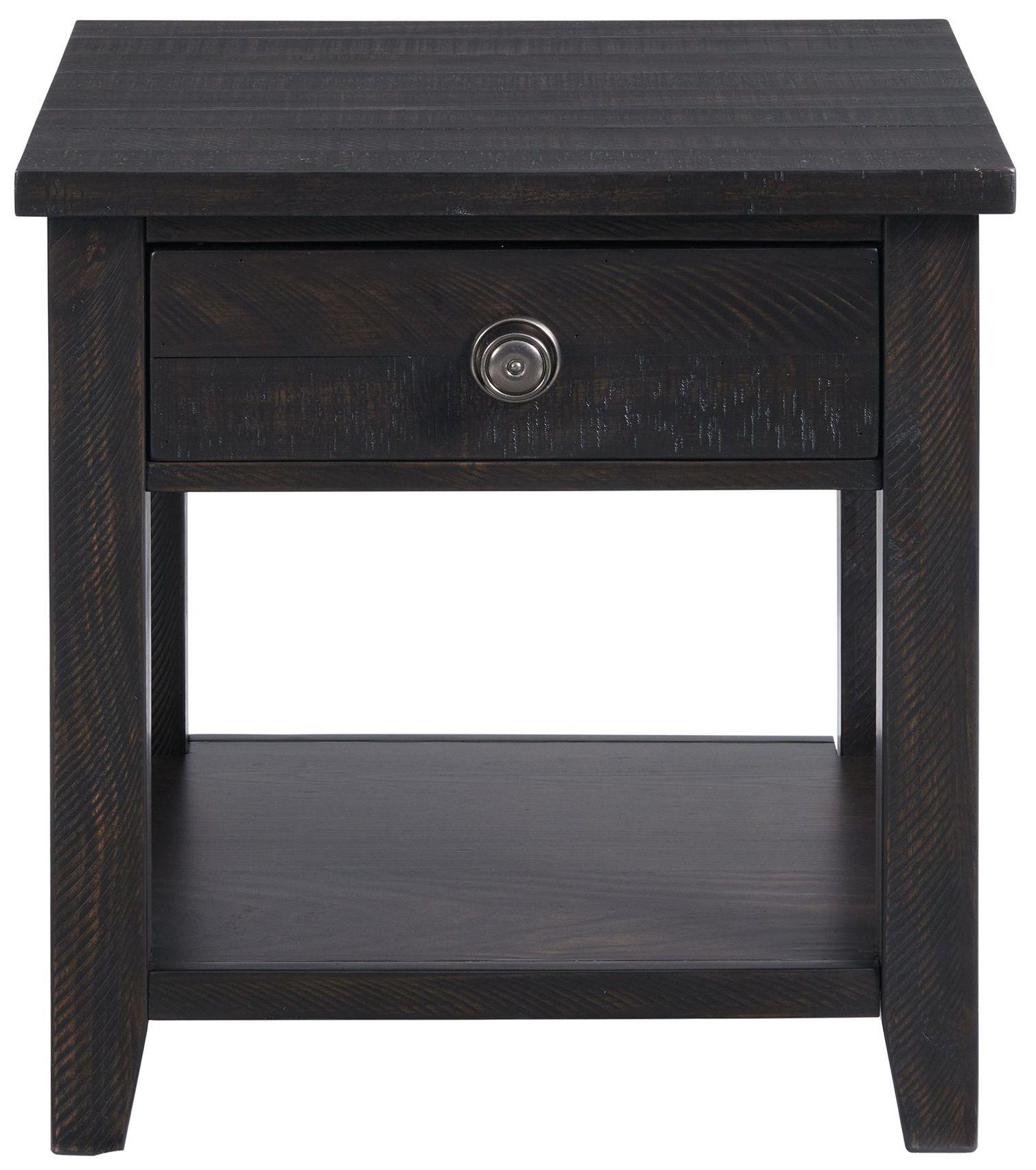 Image 5 Kendyl 24" Wide Espresso 1-Drawer Square End Table more views