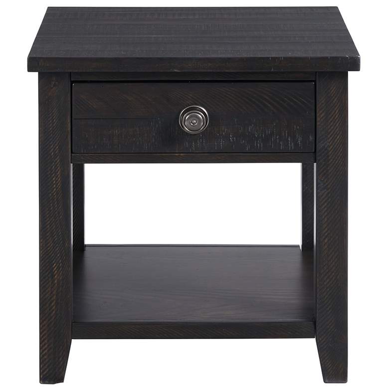 Image 5 Kendyl 24" Wide Espresso 1-Drawer Square End Table more views