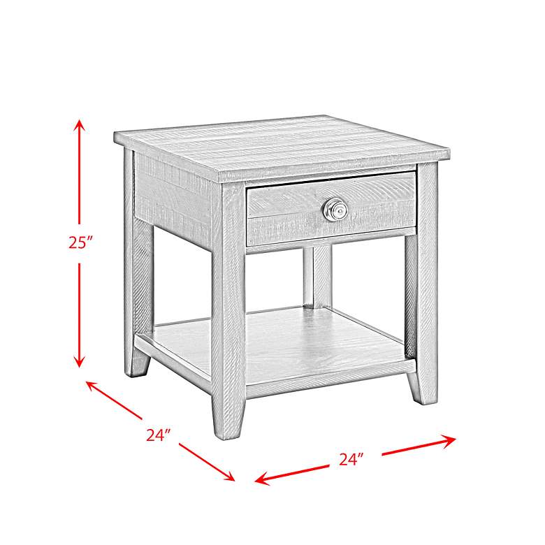 Image 6 Kendyl 24" Wide Espresso 1-Drawer Square End Table more views
