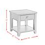 6_Kendyl 24" Wide Espresso 1-Drawer Square End Table more views