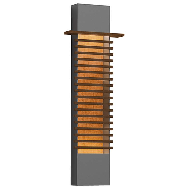 Image 1 Kengo 30.25" High Textured Gray LED Sconce