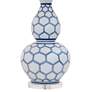 Kenilworth Blue and White Honeycomb Double Gourd Table Lamp