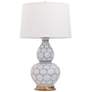 Kenilworth Brown and White Honeycomb Double Gourd Table Lamp