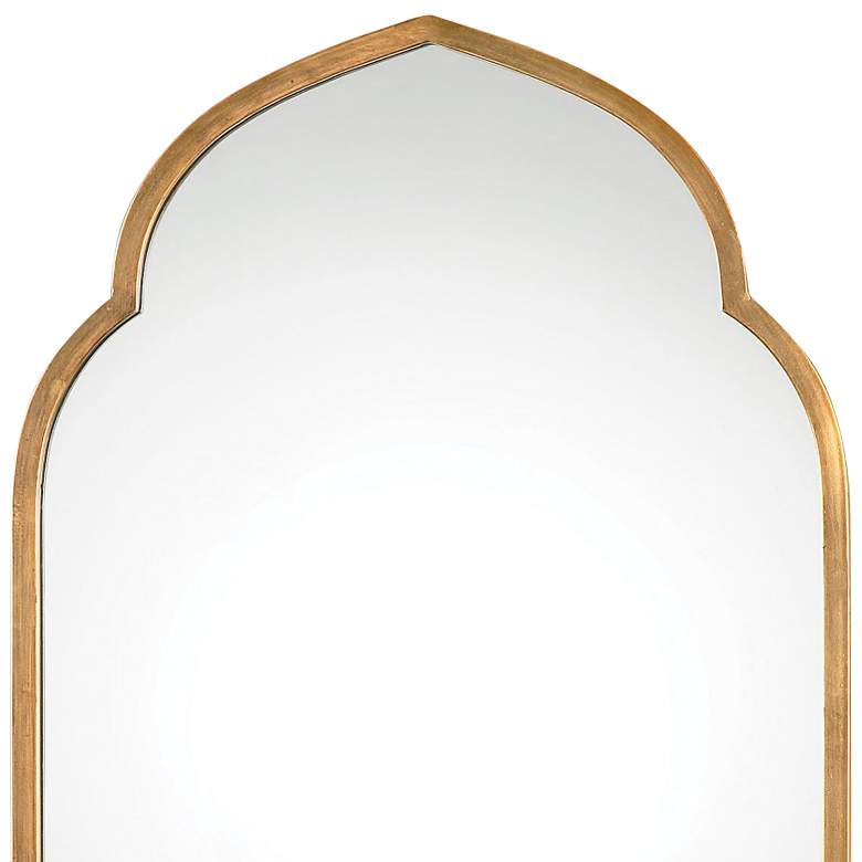 Image 4 Kenitra 40 inch x 24 inch Moroccan Arch Top Gold Wall Mirror more views