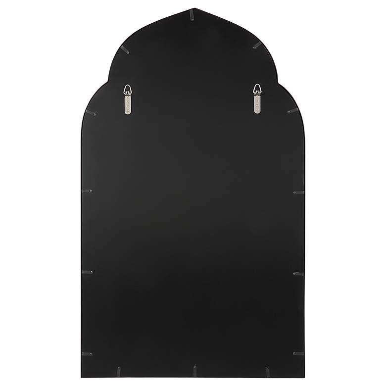 Image 6 Kenitra Matte Black Metal 24" x 40" Arch Top Wall Mirror more views