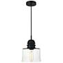 Kenna 1 Lt Black Pendant With Clear Glass
