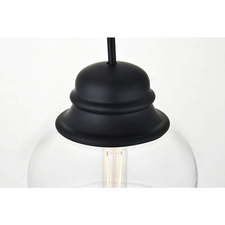 Image 5 Kenna 1 Lt Black Pendant With Clear Glass more views