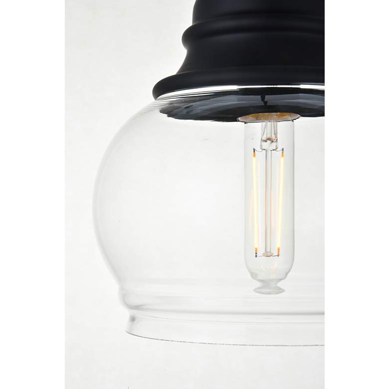Image 7 Kenna 1 Lt Black Pendant With Clear Glass more views