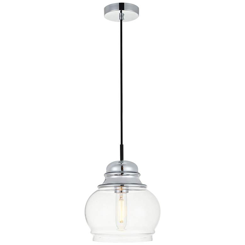Image 3 Kenna 1 Lt Chrome Pendant With Clear Glass